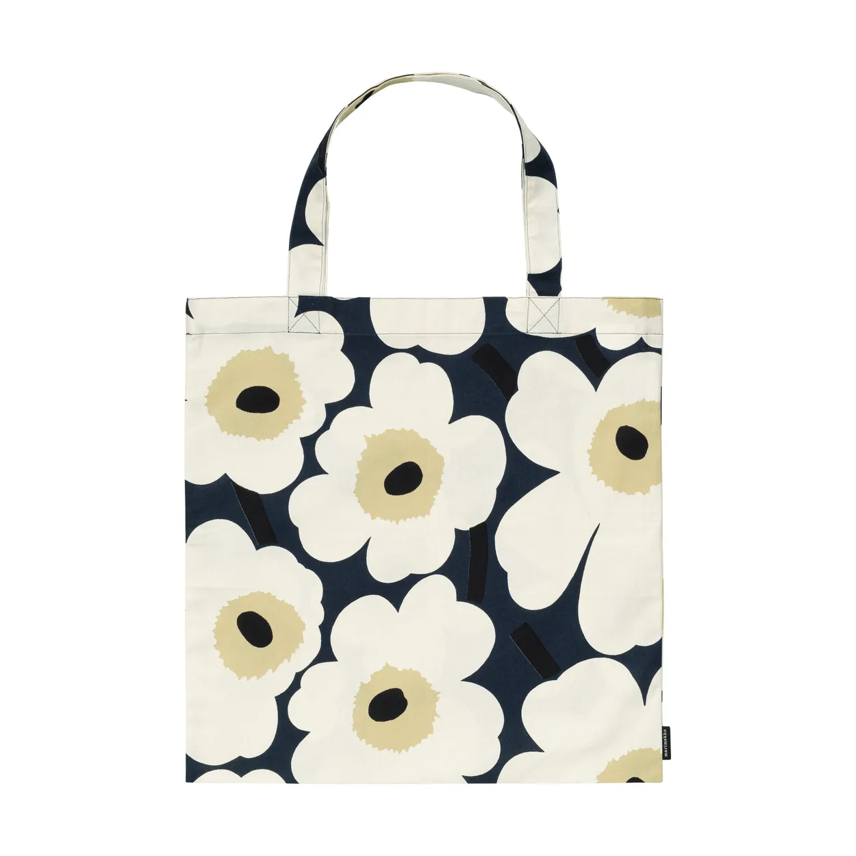 Marimekko Pieni Unikko väska 44×43 cm Midnight blue-Cream-Hay