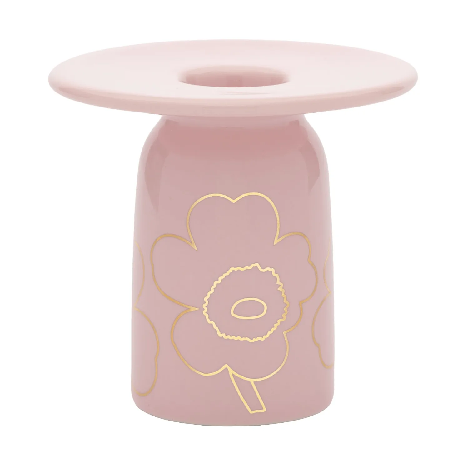 Marimekko Piirto Unikko ljusstake Pink-gold