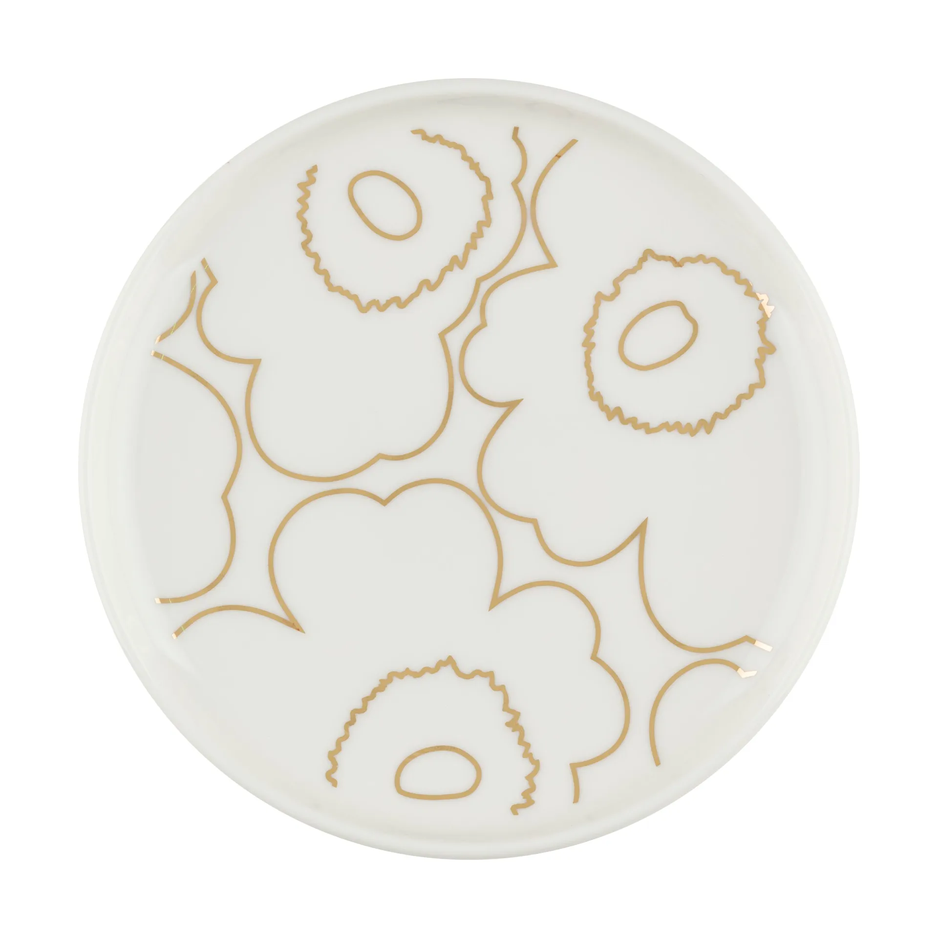 Piirto Unikko Oiva tallrik Ø13,5 cm, White-gold Marimekko