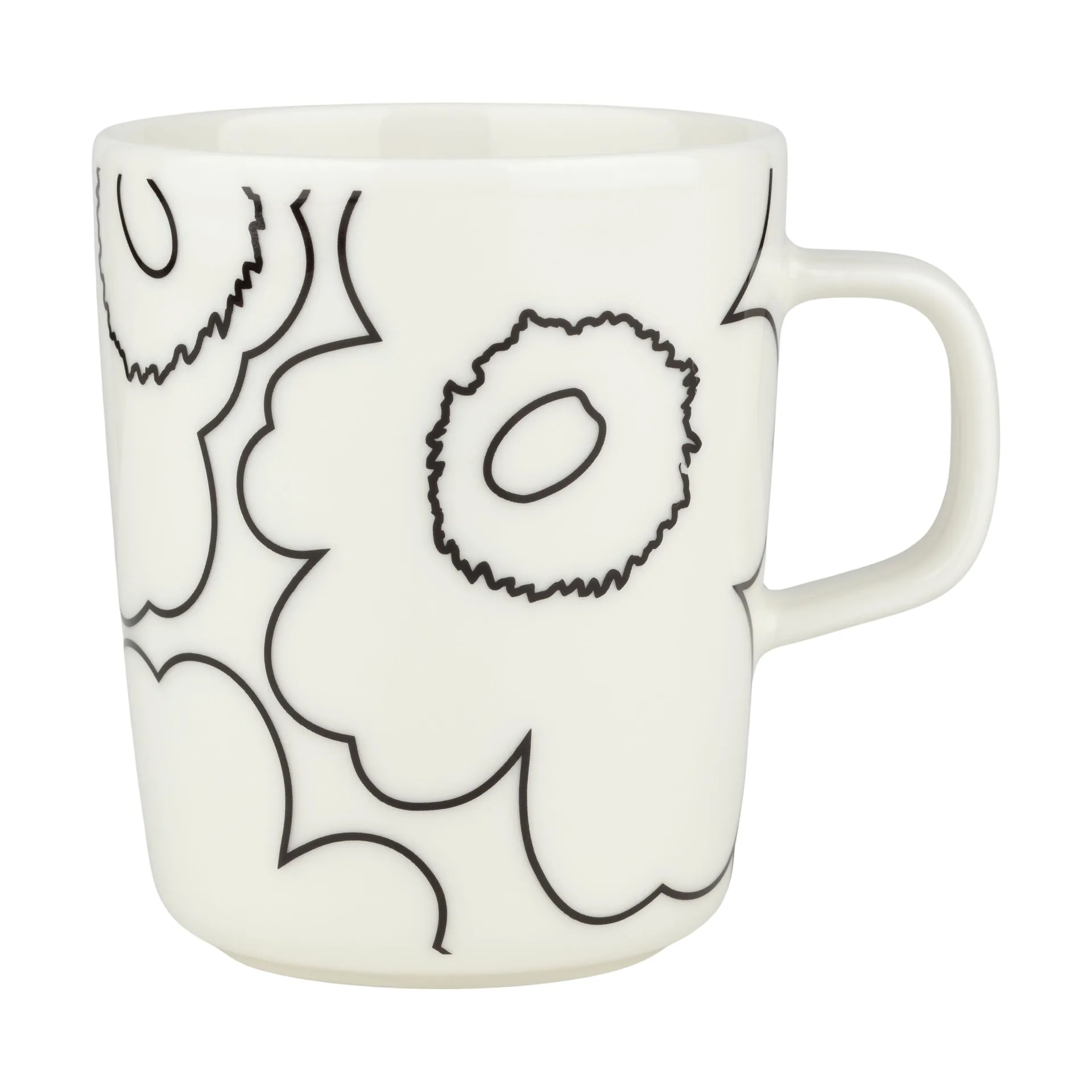 Piirto Unikko Oivo mugg 2,5 dl, White-black Marimekko
