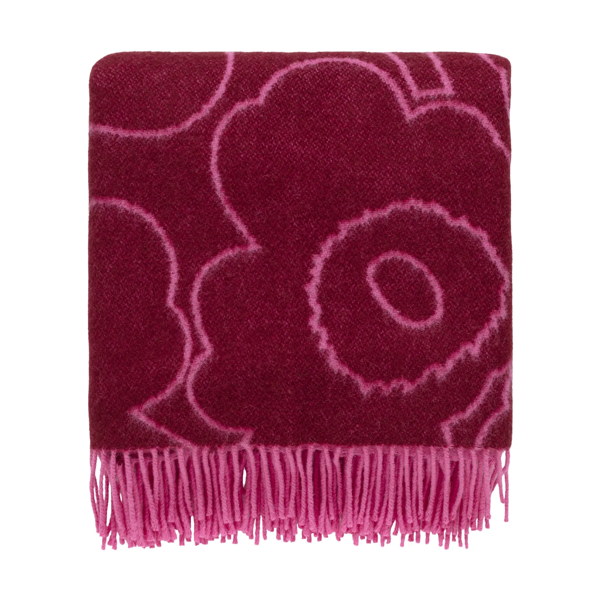 Piirto Unikko pläd 130x170 cm, Burgundy-fuchsia Marimekko