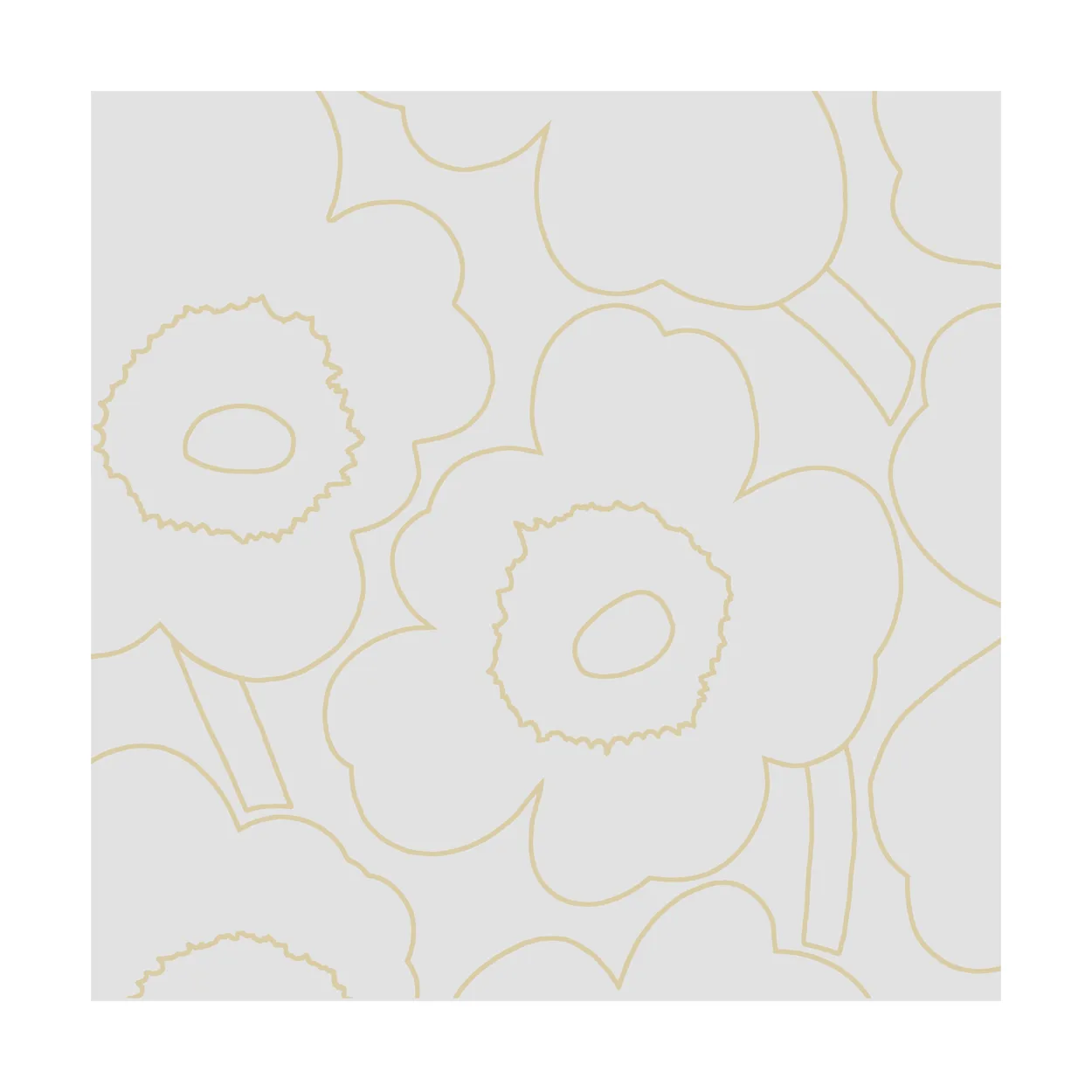 Marimekko Piirto Unikko servett 33×33 cm 20-pack Cream Gold