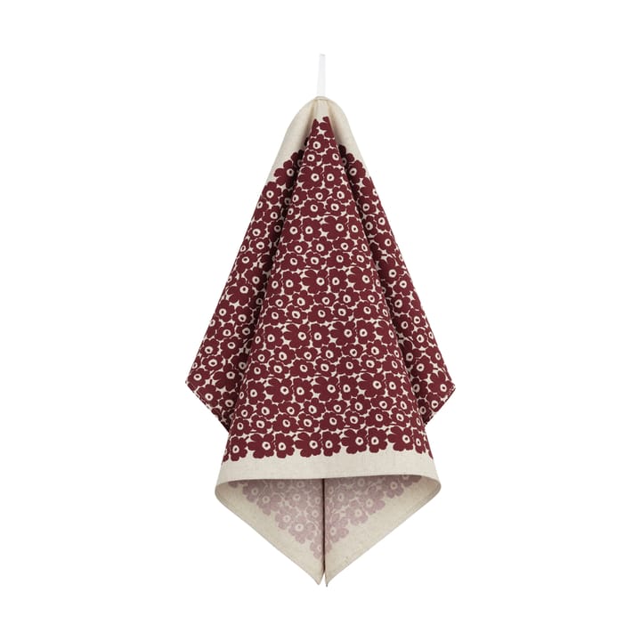 Pikkuinen Unikko köksset 3 delar, Linen-burgundy Marimekko
