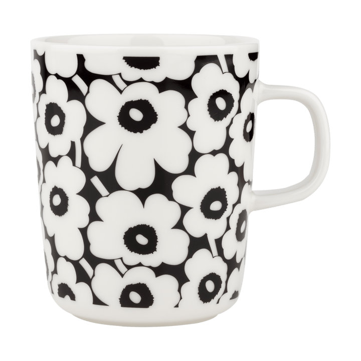 Pikkuinen Unikko mugg 25 cl, Black-white Marimekko