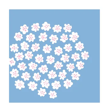 Marimekko Puketti servett 33×33 cm 20-pack Light Blue