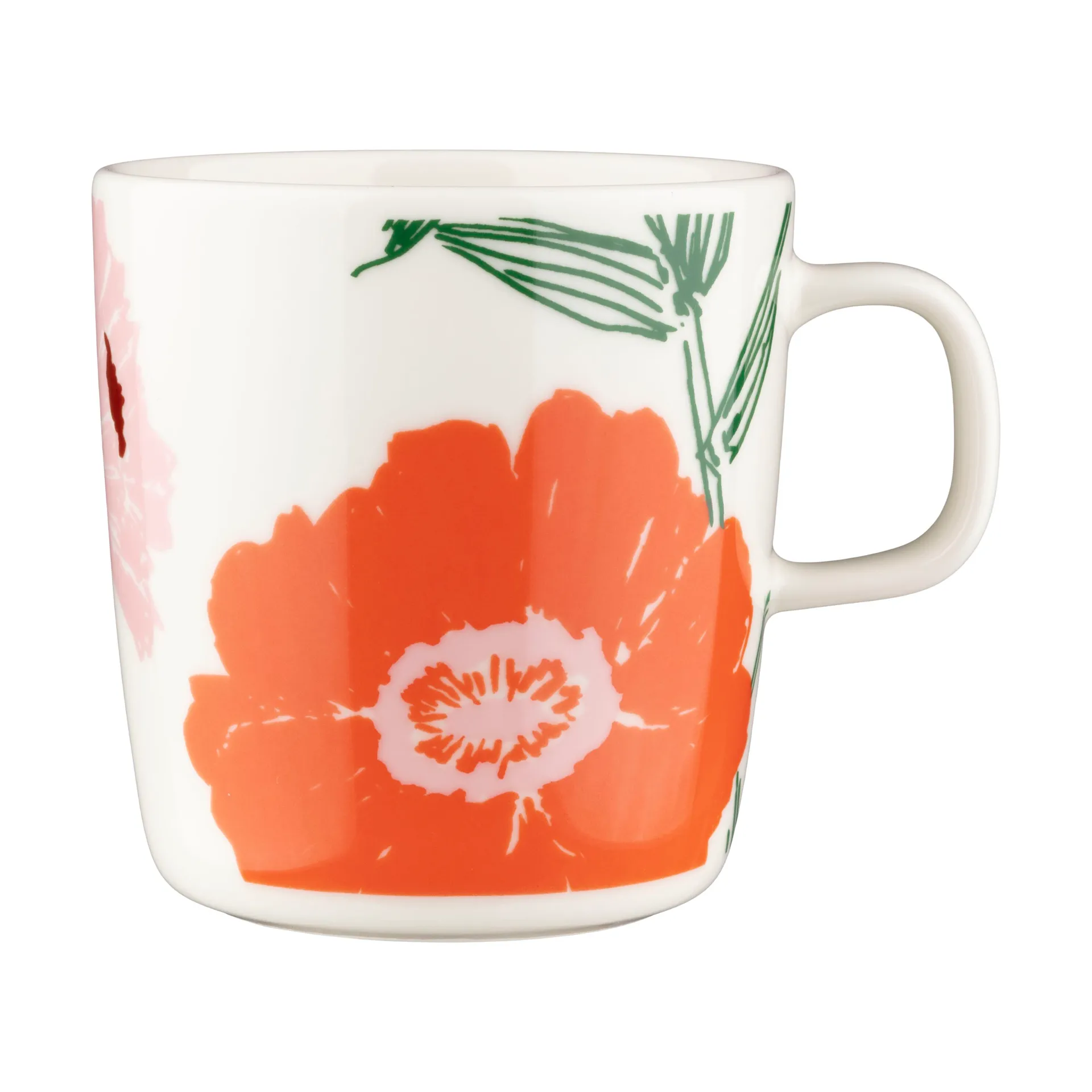 Puutarhakutsut mugg 40 cl, White-green-orange Marimekko