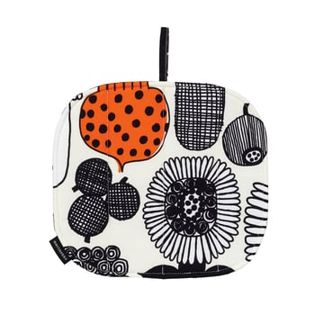 Marimekko Puutarhurin Parhaat grytlapp White-black-orange