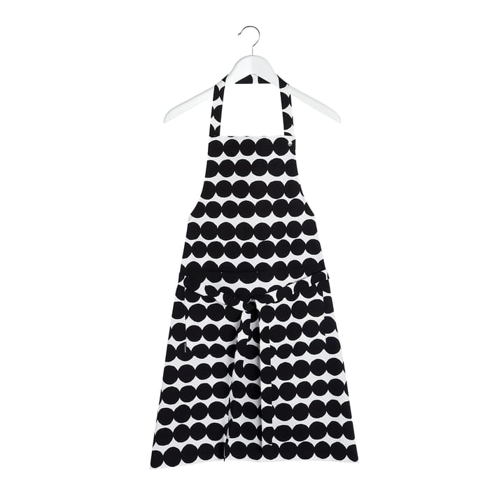 Räsymatto förkläde, svart-vit Marimekko