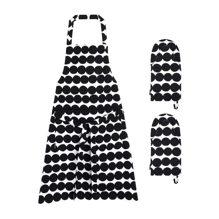 Räsymatto kökstextilier set, Vit-svart Marimekko