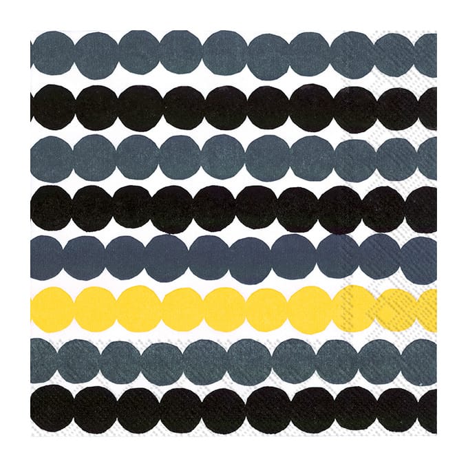 Räsymatto servett 33x33 cm 20-pack, Gul Marimekko