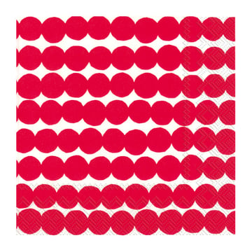 Marimekko Räsymatto servett 33×33 cm 20-pack Röd