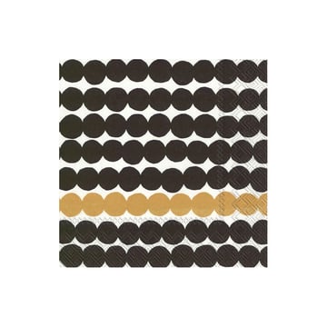 Marimekko Räsymatto servett 33×33 cm 20-pack Svart-guld