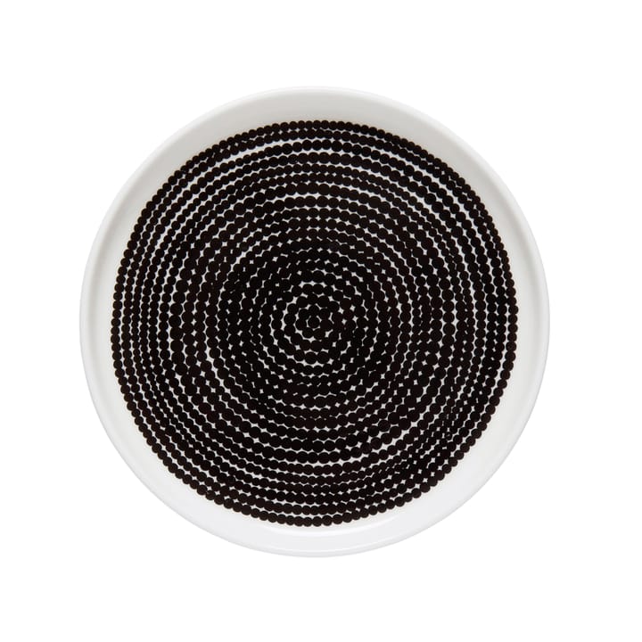 Räsymatto tallrik Ø 13,5 cm, svart-vit Marimekko