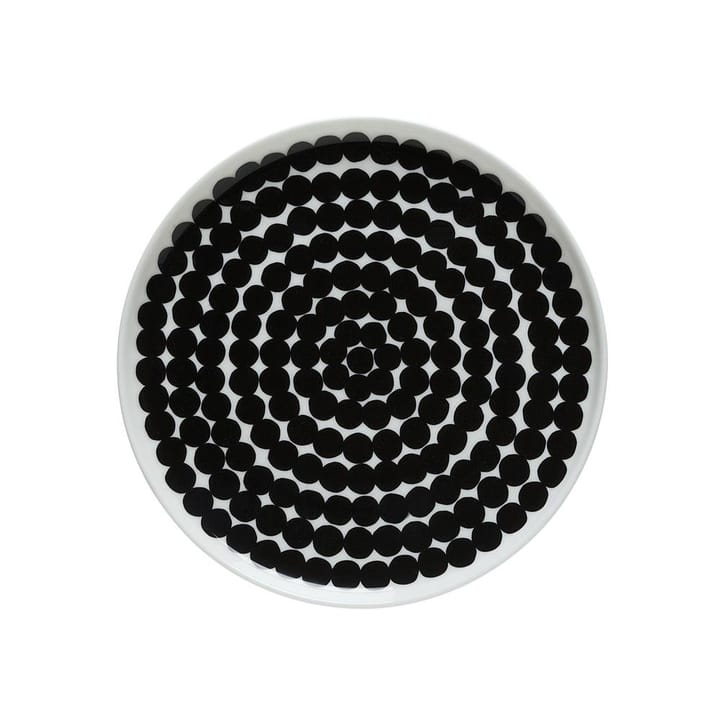 Räsymatto tallrik Ø 20 cm, svart-vit Marimekko