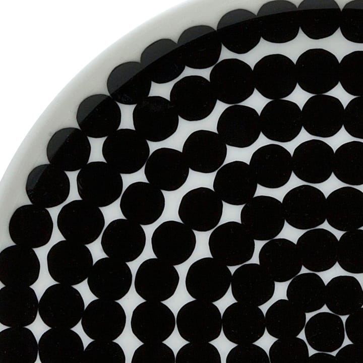 Räsymatto tallrik Ø 20 cm, svart-vit Marimekko