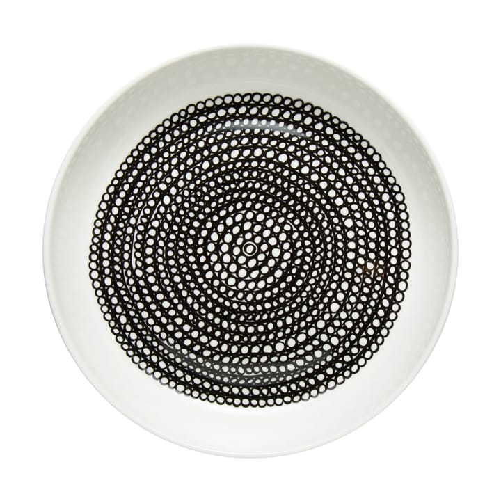 Räsymatto tallrik Ø20,5 cm, Vit-svart Marimekko