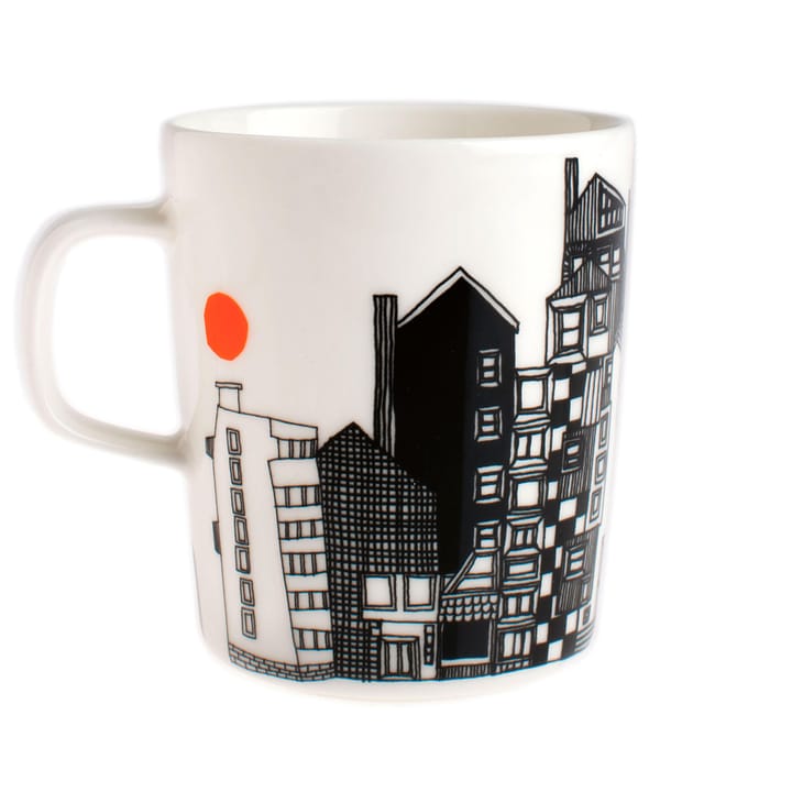 Siirtolapuutarha mugg 2,5 dl - svart-orange - Marimekko