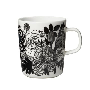 Marimekko Siirtolapuutarha mugg 2,5 dl svart-vit (Finland 100 år)