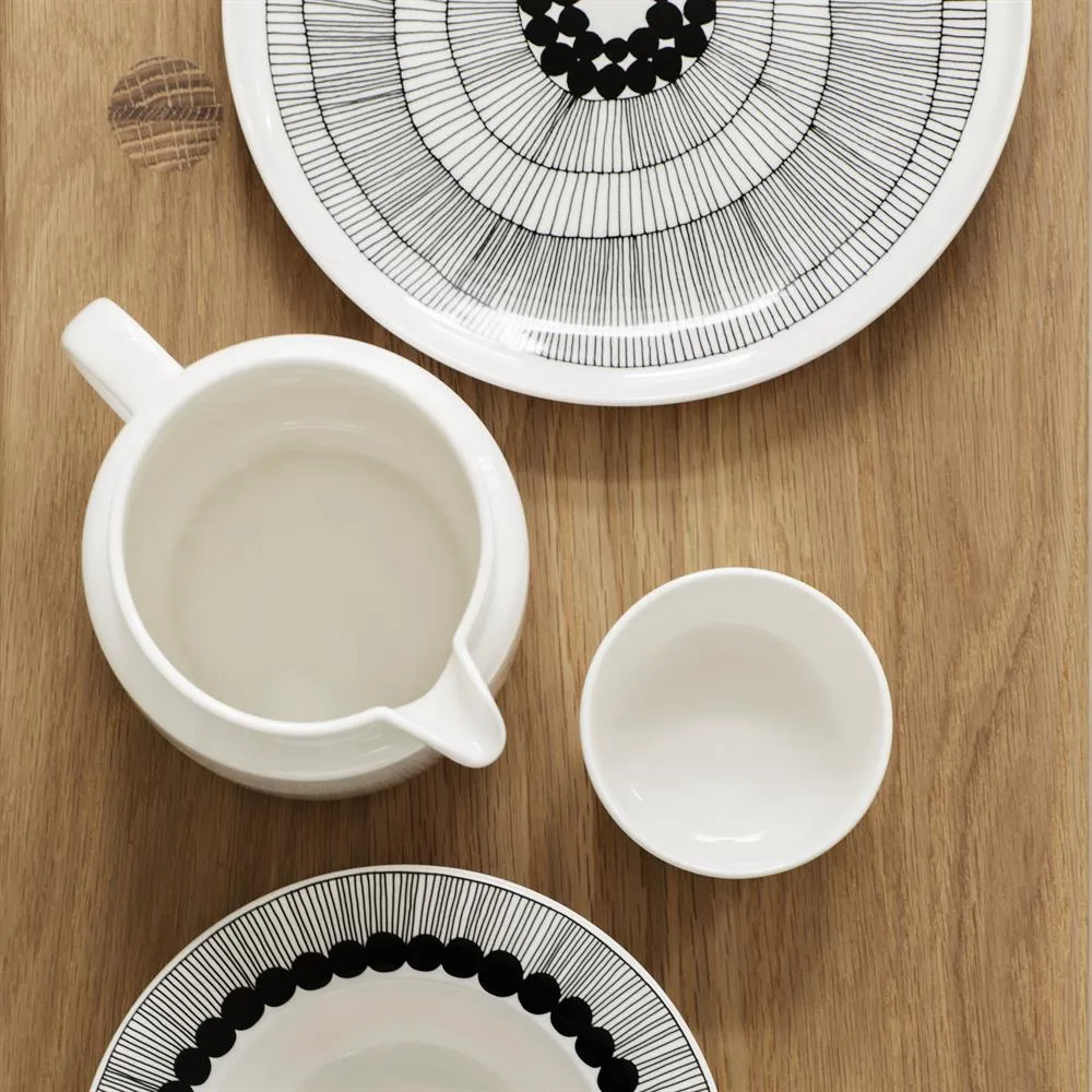 Siirtolapuutarha tallrik Ø 25 cm, 6-pack svart-vit,  Marimekko