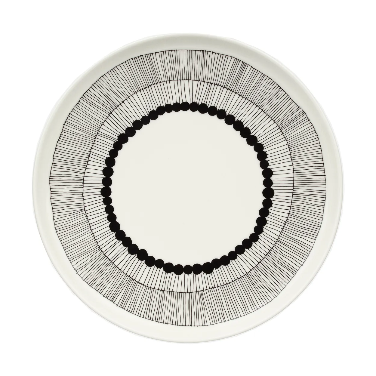 marimekko siirtolapuutarha tallrik ø25 cm white-black