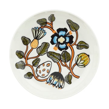 Marimekko Tiara djup tallrik Ø20,5 cm White-warm orange-green