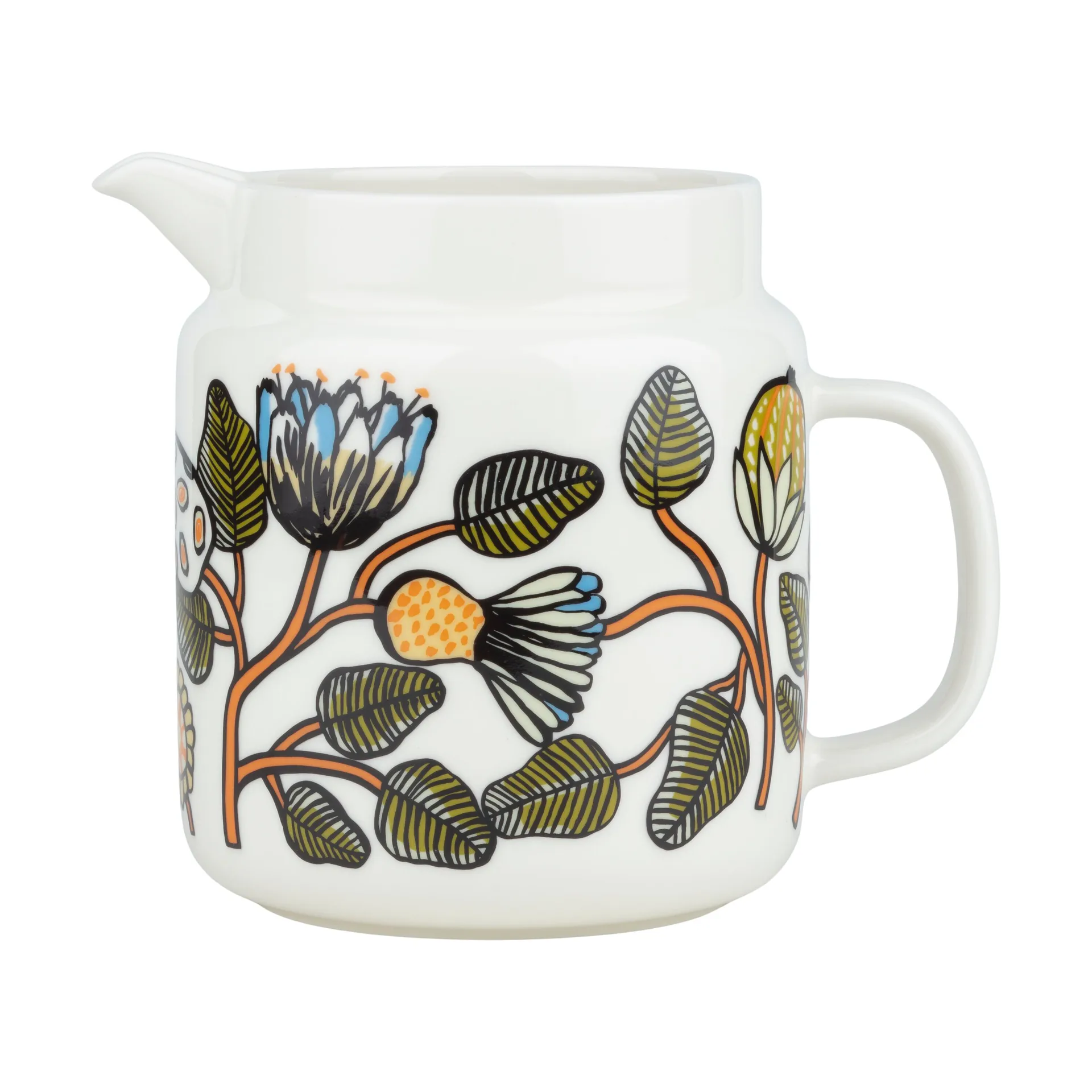 Tiara tillbringare, White-warm orange-green Marimekko