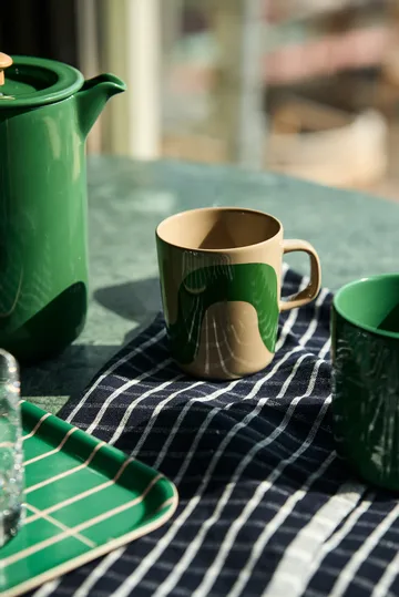 Tiiliskivi bricka 20x20 cm - Green-yellow - Marimekko