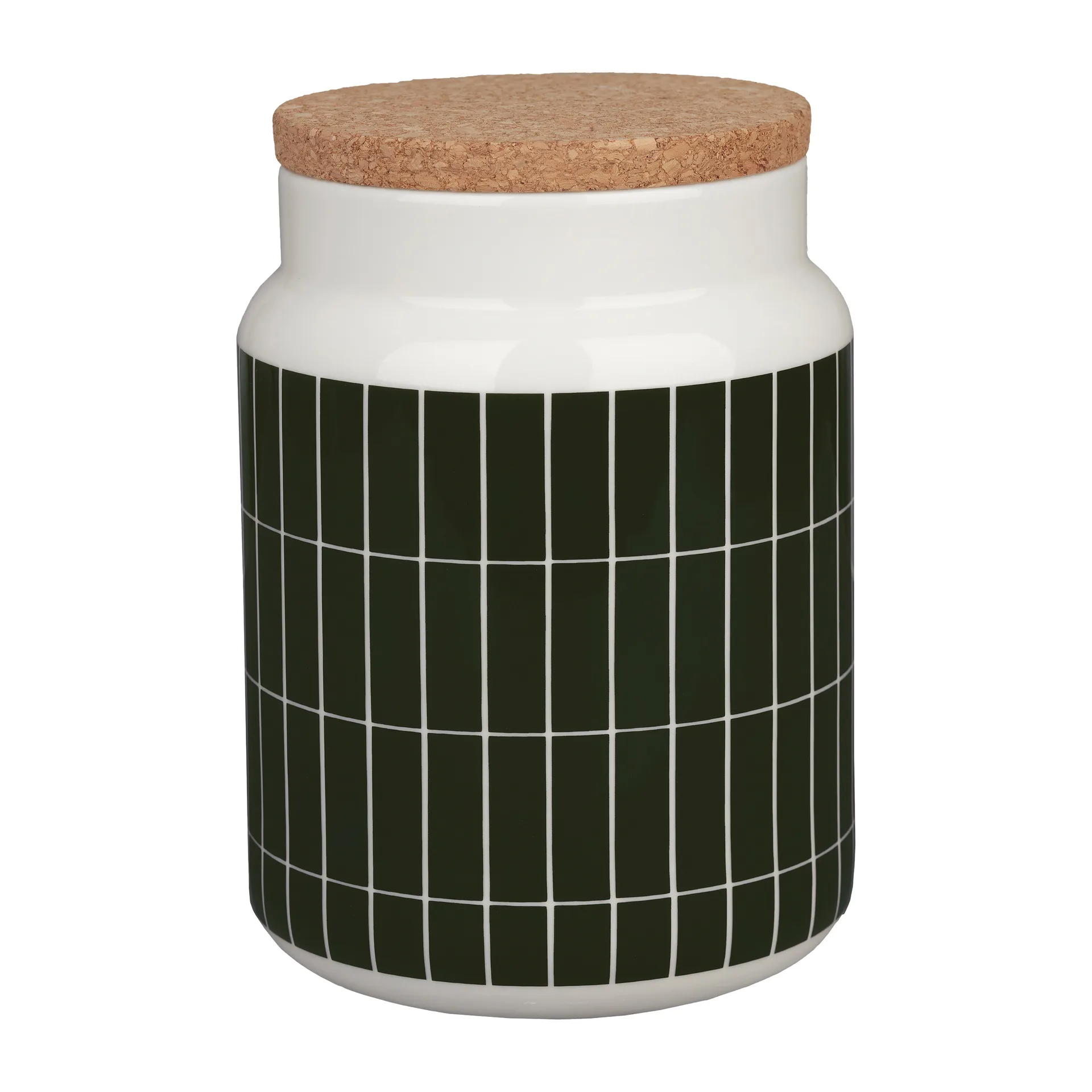 Tiiliskivi burk 1,2 l, white-dark green Marimekko