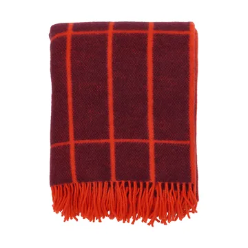 Tiiliskivi pläd - Plum-orange red - Marimekko