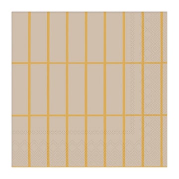 Marimekko Tiiliskivi servett 33×33 cm 20-pack Linen-gold