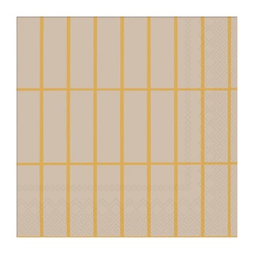 Marimekko Tiiliskivi servett 33×33 cm 20-pack Linen-gold