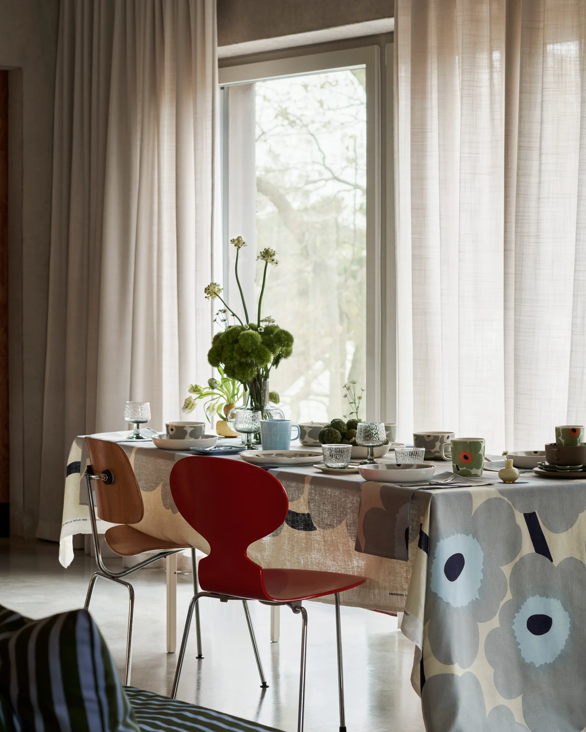 Umpu vas 20 cm, Misty grey Marimekko