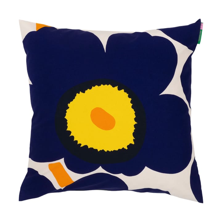 Unikko 60-årsjubileum kuddfodral 50x50 cm - Cotton-d. blue-yellow-orange - Marimekko