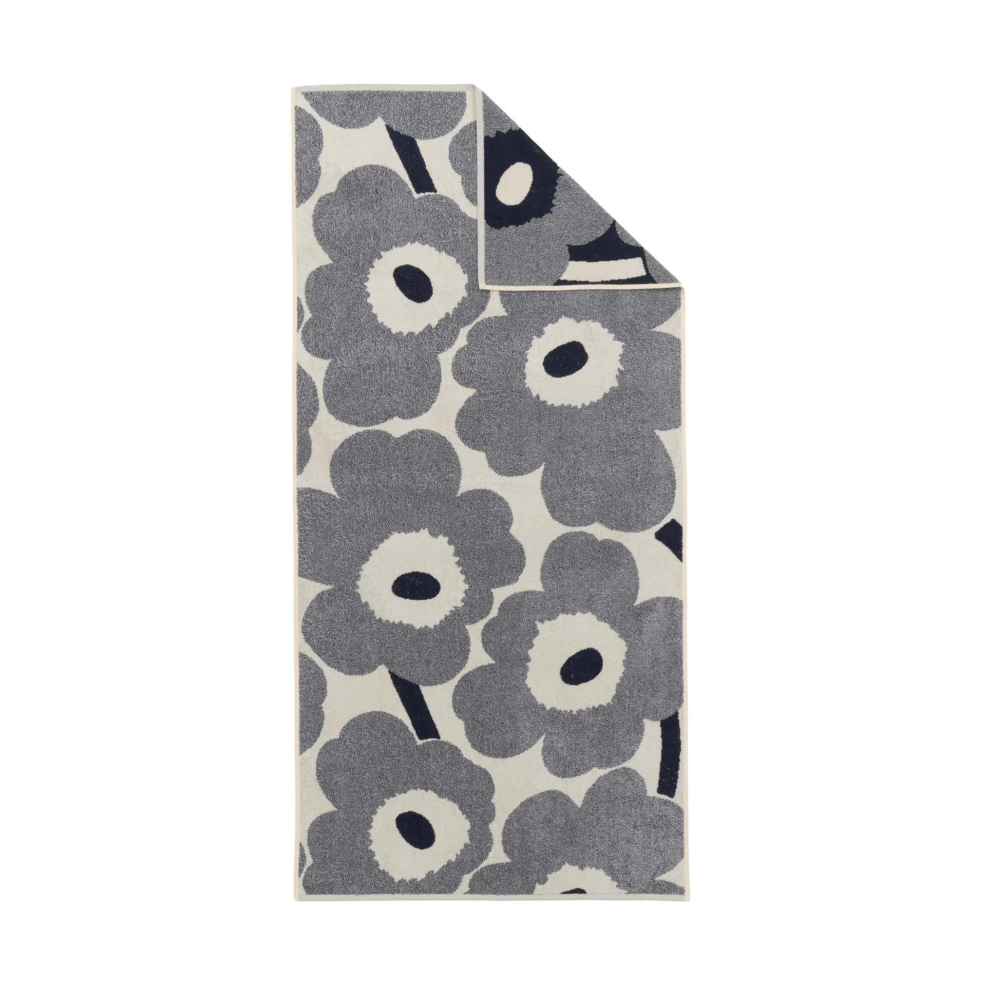 Unikko badhandduk 70x150 cm, Off white-blueberry Marimekko