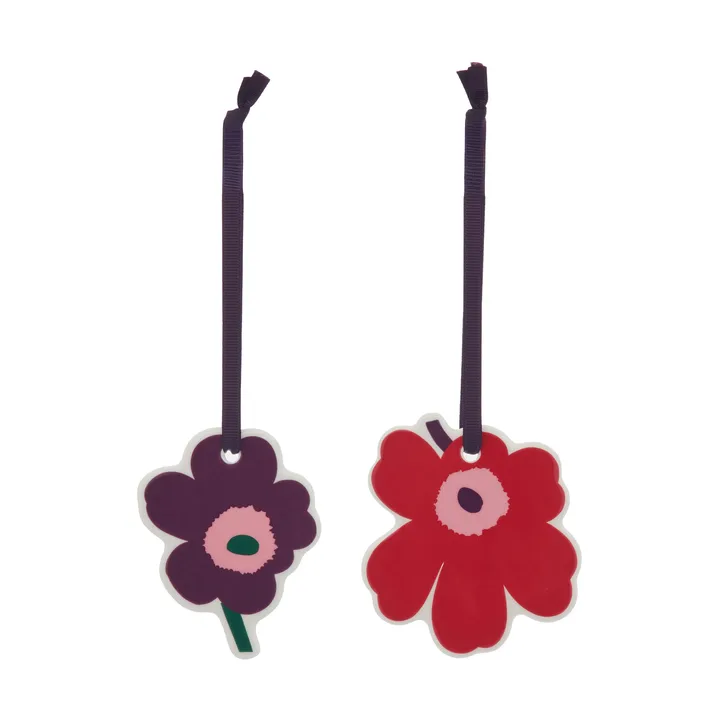 Unikko dekorationshänge - Cranberry-pink-plum, 2-delar - Marimekko
