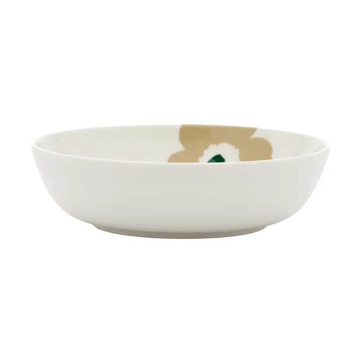 Unikko djup tallrik - Beige-white-light sand-dark green - Marimekko