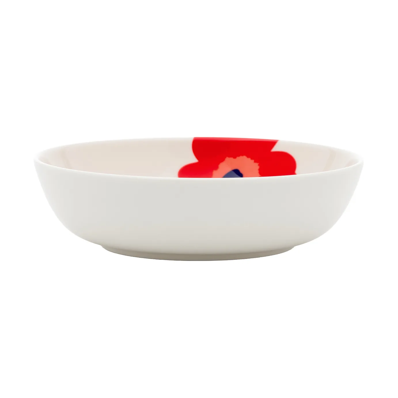 Unikko djup tallrik, White-red-blue Marimekko