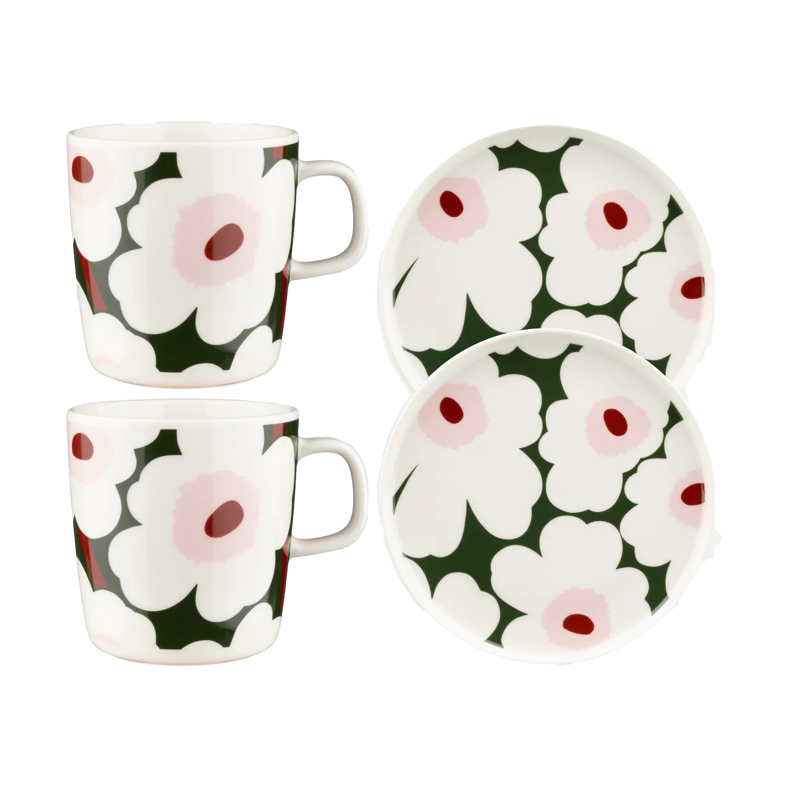 Unikko frukostset, Grön Marimekko