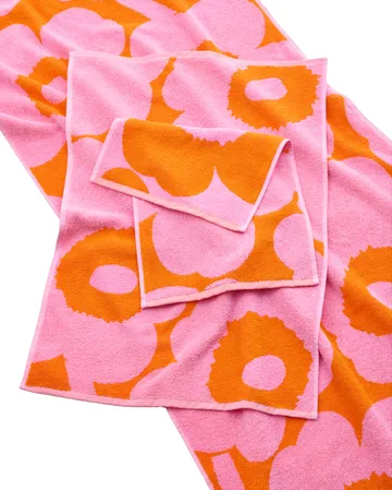 Unikko gästhandduk 30x50 cm - Orange-pink - Marimekko