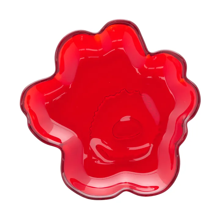Unikko glastallrik Ø13 cm - Red - Marimekko