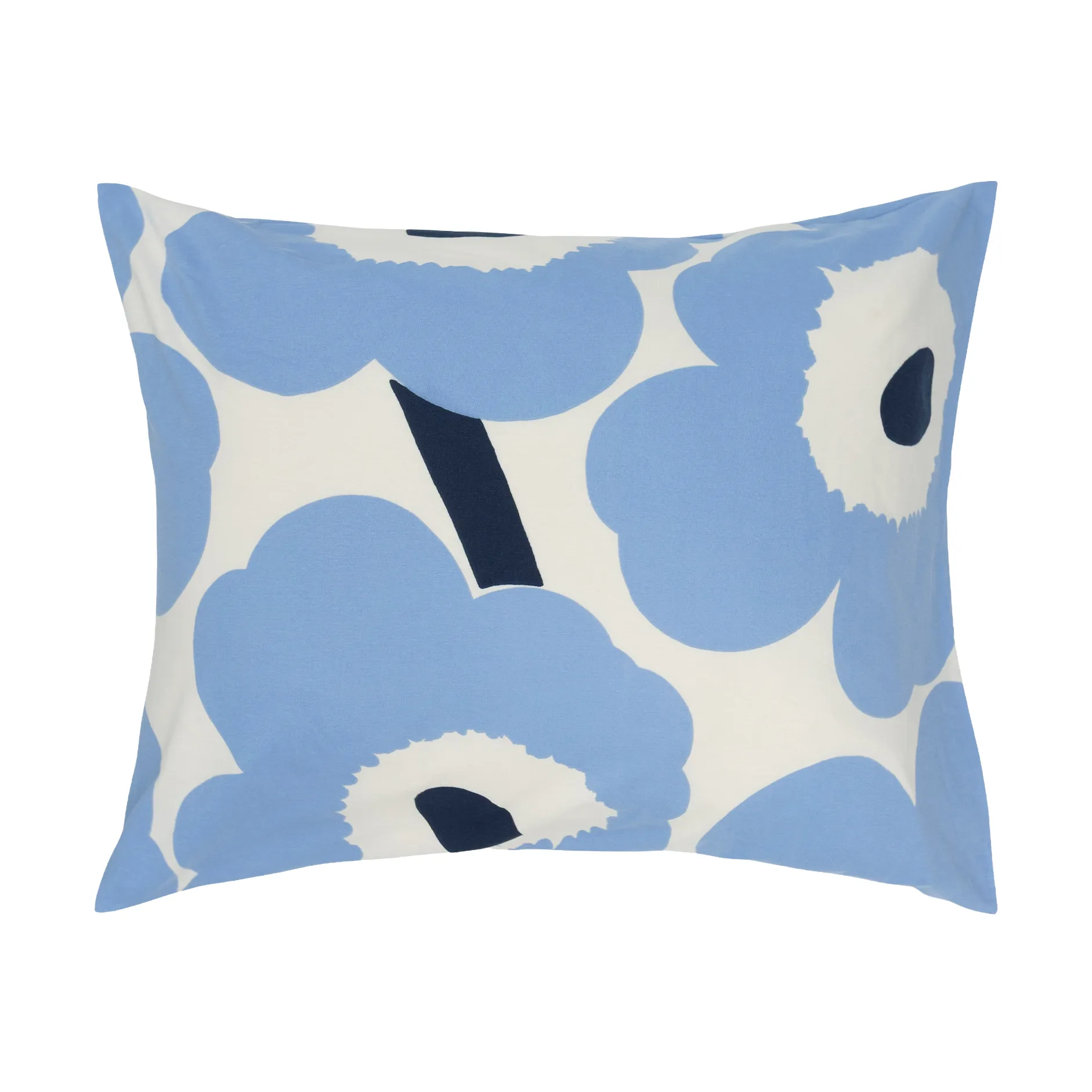 Unikko jersey örngott, Off white, light blue, navy, 50x60 cm Marimekko