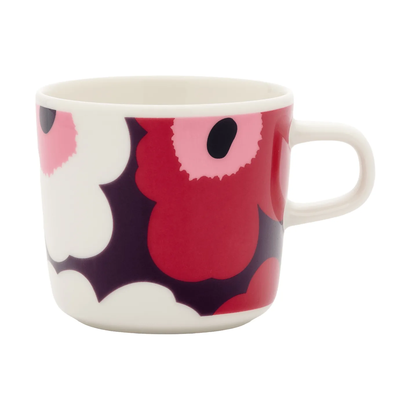 Marimekko Unikko kaffekopp 20 cl White-plum-cranberry-pink