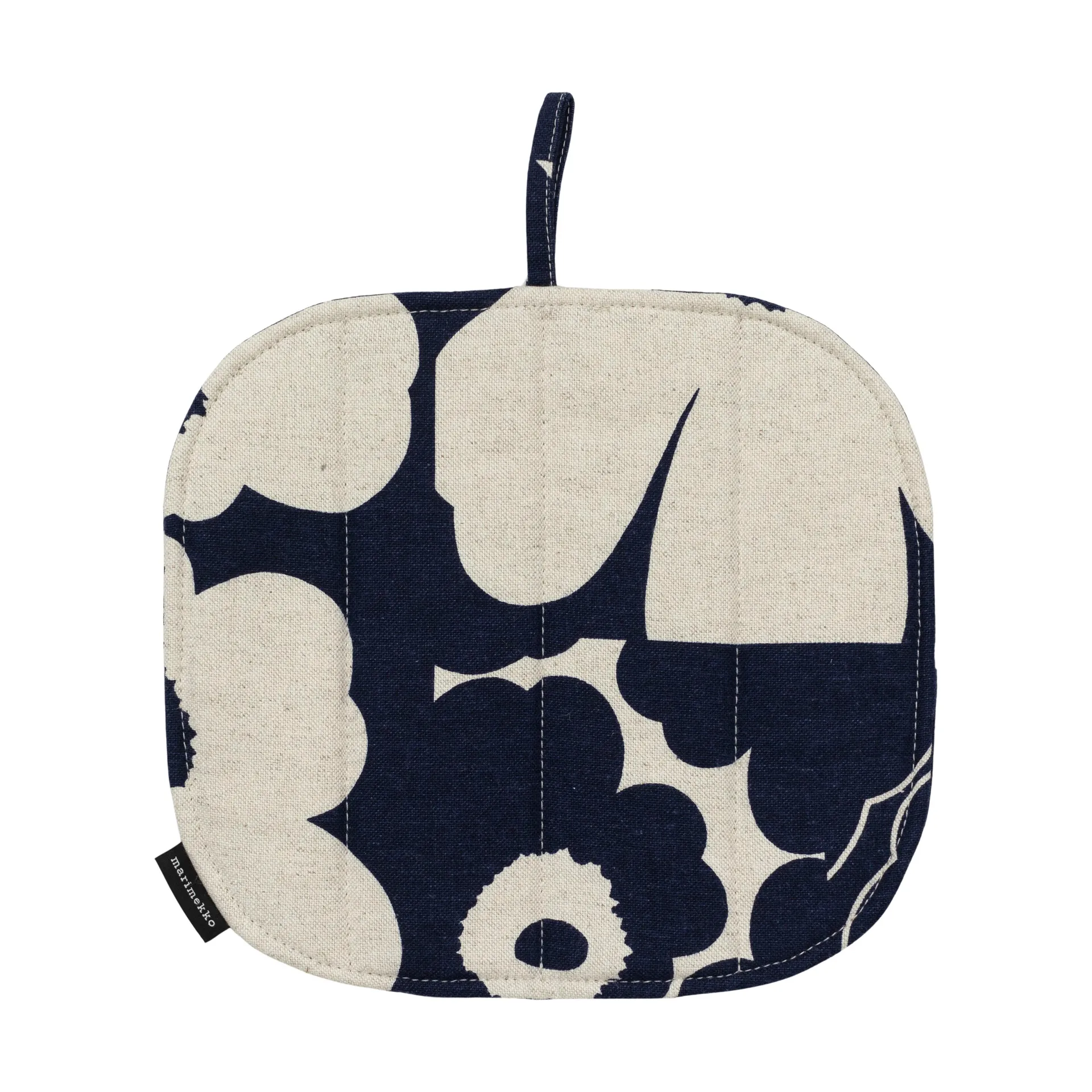 Unikko kollaasi grytlapp 21,5x21,5 cm, Linen-dark navy Marimekko