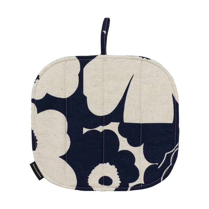 Unikko kollaasi grytlapp 21,5x21,5 cm - Linen-dark navy - Marimekko