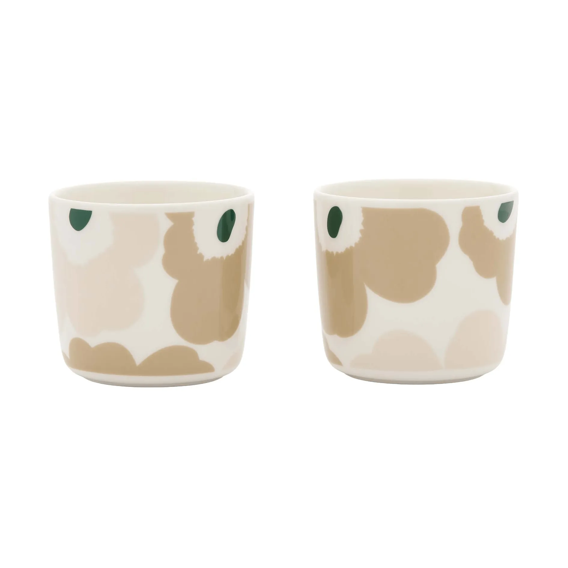 Marimekko Unikko kopp utan handtag 2 delar White-light sand-beige-dark green, 20 cl