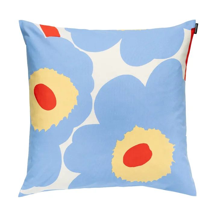 Unikko kuddfodral 50x50 cm - White-light blue-orange red-melon - Marimekko