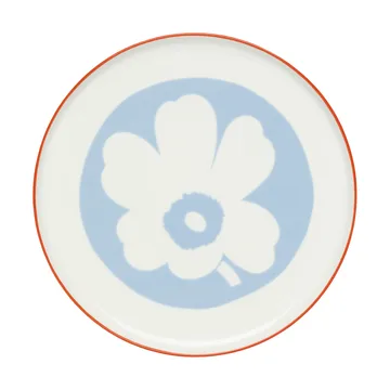 Unikko serveringsfat - White-light blue-orange red, Ø24 cm - Marimekko