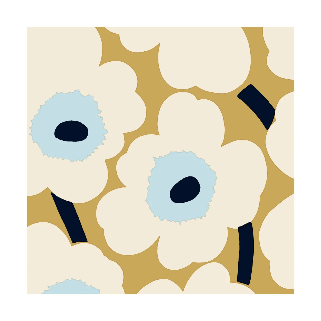 Marimekko Unikko servett 33×33 cm 20-pack Beige-Blue