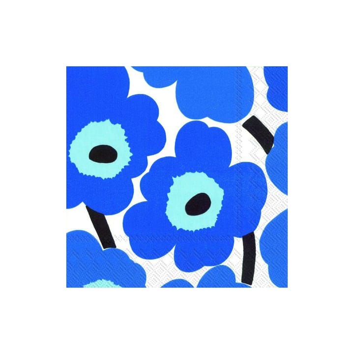 Unikko servett 33x33 cm 20-pack - Blå - Marimekko