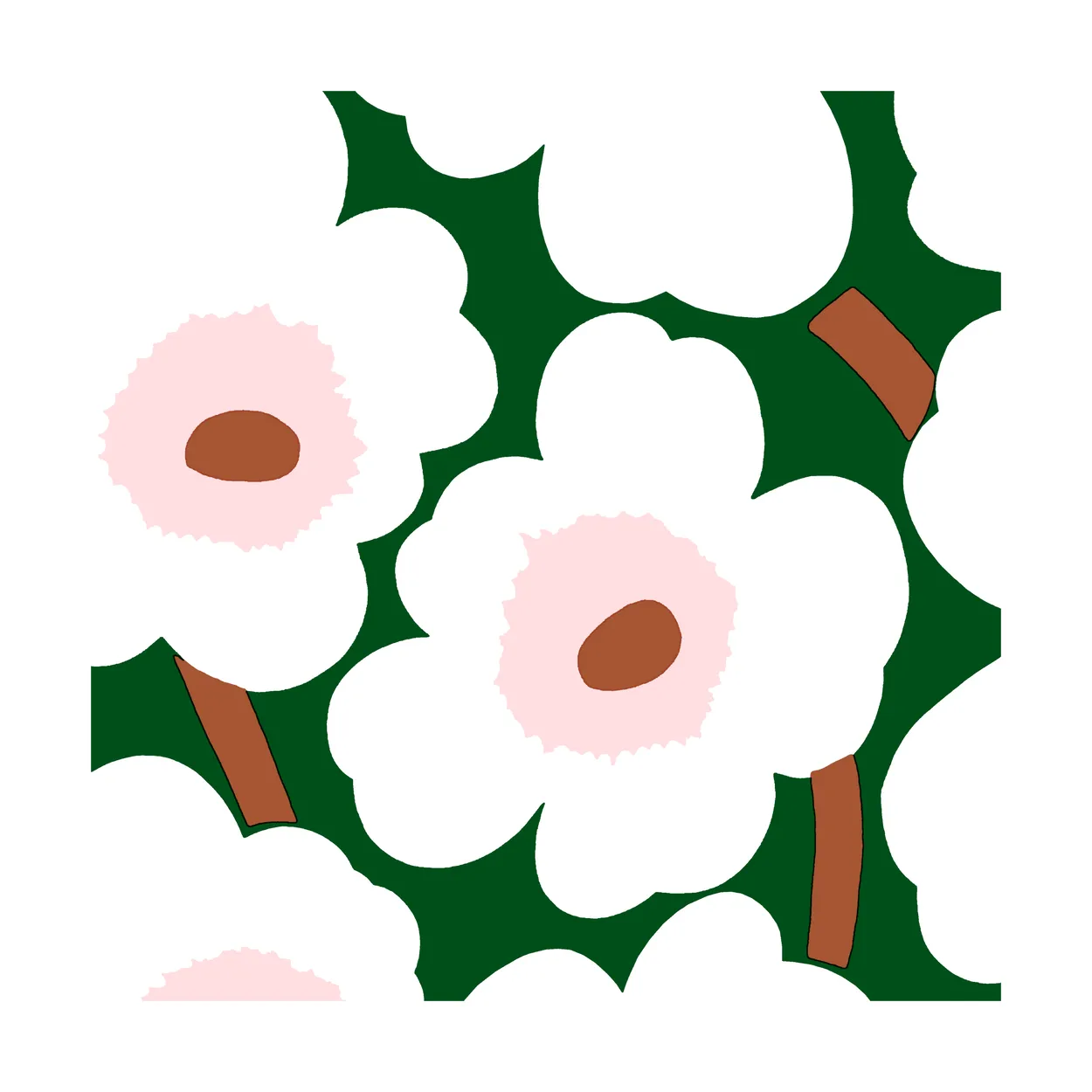 Marimekko Unikko servett 33×33 cm 20-pack Dark green